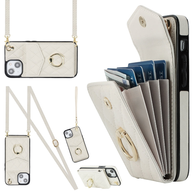 Rhombic Texture Card Bag Phone Case with Long Lanyard, For iPhone 16e, For iPhone 15 Pro Max, For iPhone 15 Pro, For iPhone 15 Plus, For iPhone 15, For iPhone 14 Plus, For iPhone 14, For iPhone 14 Pro, For iPhone 14 Pro Max, For iPhone 13 Pro Max������...