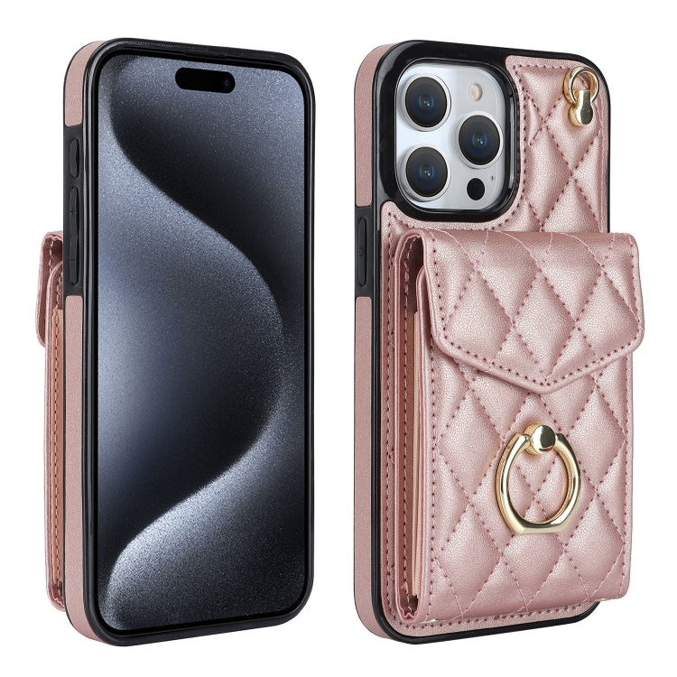 Rhombic Texture Card Bag Phone Case with Long Lanyard, For iPhone 16e, For iPhone 15 Pro Max, For iPhone 15 Pro, For iPhone 15 Plus, For iPhone 15, For iPhone 14 Plus, For iPhone 14, For iPhone 14 Pro, For iPhone 14 Pro Max, For iPhone 13 Pro Max������...