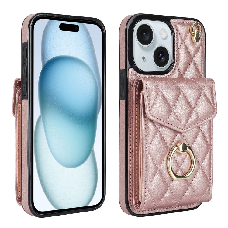 Rhombic Texture Card Bag Phone Case with Long Lanyard, For iPhone 16e, For iPhone 15 Pro Max, For iPhone 15 Pro, For iPhone 15 Plus, For iPhone 15, For iPhone 14 Plus, For iPhone 14, For iPhone 14 Pro, For iPhone 14 Pro Max, For iPhone 13 Pro Max������...