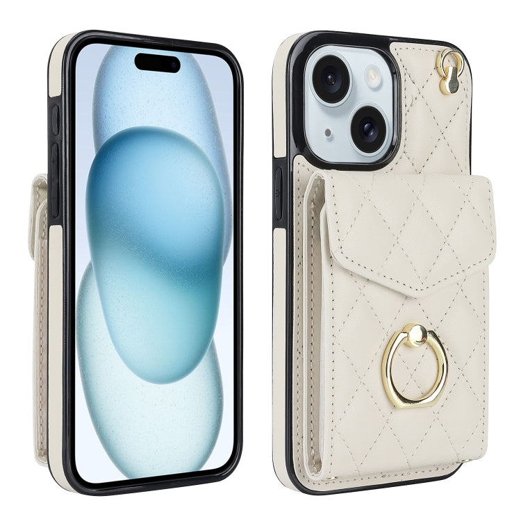 Rhombic Texture Card Bag Phone Case with Long Lanyard, For iPhone 16e, For iPhone 15 Pro Max, For iPhone 15 Pro, For iPhone 15 Plus, For iPhone 15, For iPhone 14 Plus, For iPhone 14, For iPhone 14 Pro, For iPhone 14 Pro Max, For iPhone 13 Pro Max������...