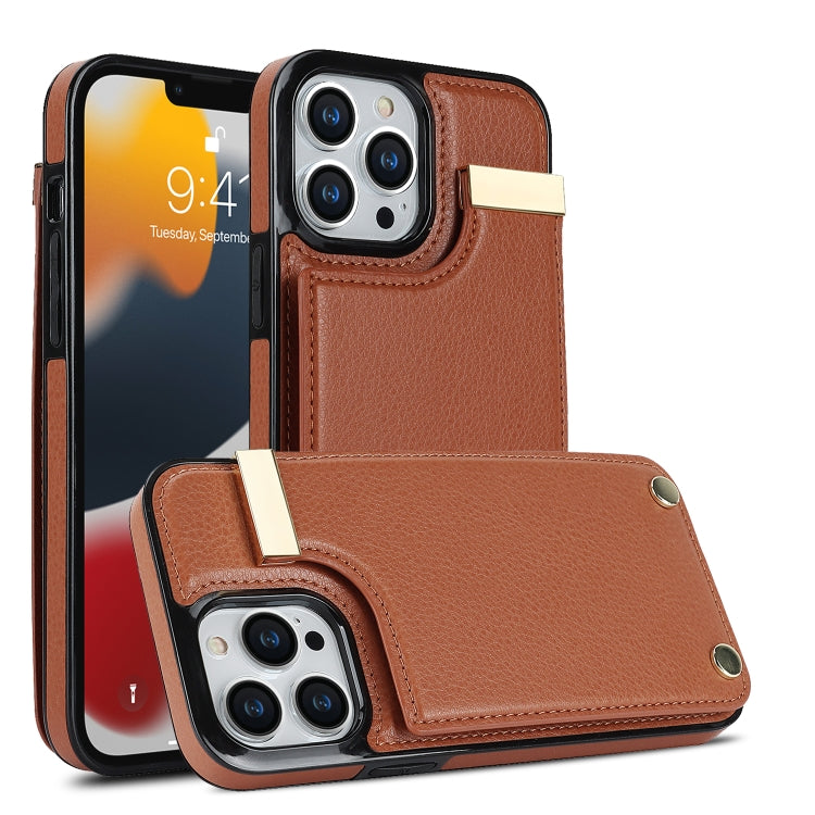 Metal Buckle Card Slots Phone Case, For iPhone 14 Pro, For iPhone 14 Pro Max, For iPhone SE 2022 / 2020 / 8 / 7, For iPhone 13 Pro Max, For iPhone 13 Pro, For iPhone 12 / 12 Pro, For iPhone 12 Pro Max, For iPhone 11 Pro Max, For iPhone 11��������������...