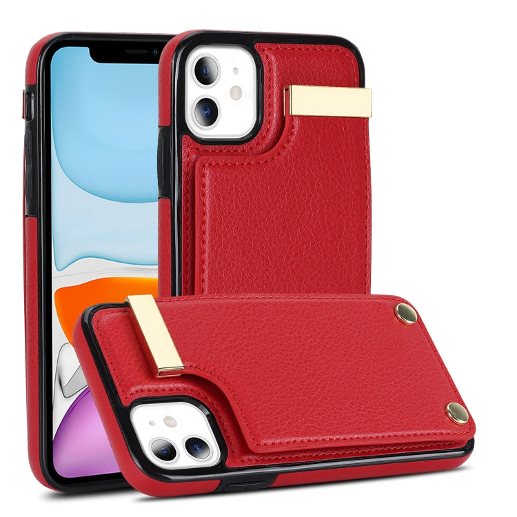 Metal Buckle Card Slots Phone Case, For iPhone 14 Pro, For iPhone 14 Pro Max, For iPhone SE 2022 / 2020 / 8 / 7, For iPhone 13 Pro Max, For iPhone 13 Pro, For iPhone 12 / 12 Pro, For iPhone 12 Pro Max, For iPhone 11 Pro Max, For iPhone 11��������������...