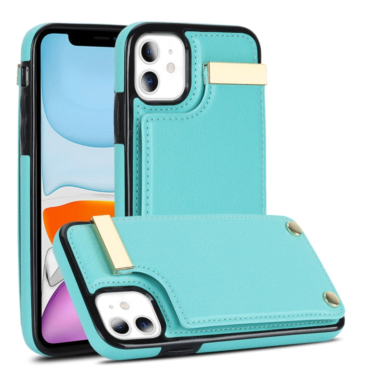 Metal Buckle Card Slots Phone Case, For iPhone 14 Pro, For iPhone 14 Pro Max, For iPhone SE 2022 / 2020 / 8 / 7, For iPhone 13 Pro Max, For iPhone 13 Pro, For iPhone 12 / 12 Pro, For iPhone 12 Pro Max, For iPhone 11 Pro Max, For iPhone 11��������������...