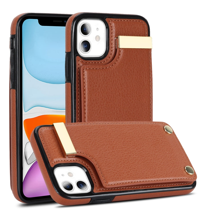 Metal Buckle Card Slots Phone Case, For iPhone 14 Pro, For iPhone 14 Pro Max, For iPhone SE 2022 / 2020 / 8 / 7, For iPhone 13 Pro Max, For iPhone 13 Pro, For iPhone 12 / 12 Pro, For iPhone 12 Pro Max, For iPhone 11 Pro Max, For iPhone 11��������������...