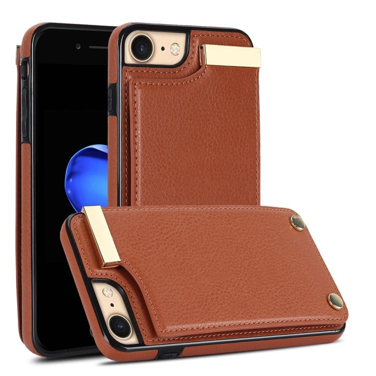 Metal Buckle Card Slots Phone Case, For iPhone 14 Pro, For iPhone 14 Pro Max, For iPhone SE 2022 / 2020 / 8 / 7, For iPhone 13 Pro Max, For iPhone 13 Pro, For iPhone 12 / 12 Pro, For iPhone 12 Pro Max, For iPhone 11 Pro Max, For iPhone 11��������������...