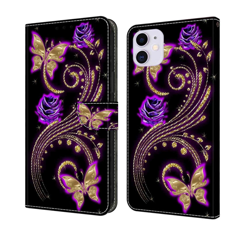 Crystal 3D Shockproof Protective Leather Phone Case, For iPhone 12 mini / 13 mini, For iPhone 12 / 12 Pro, For iPhone 11 Pro Max, For iPhone 11, For iPhone 11 Pro