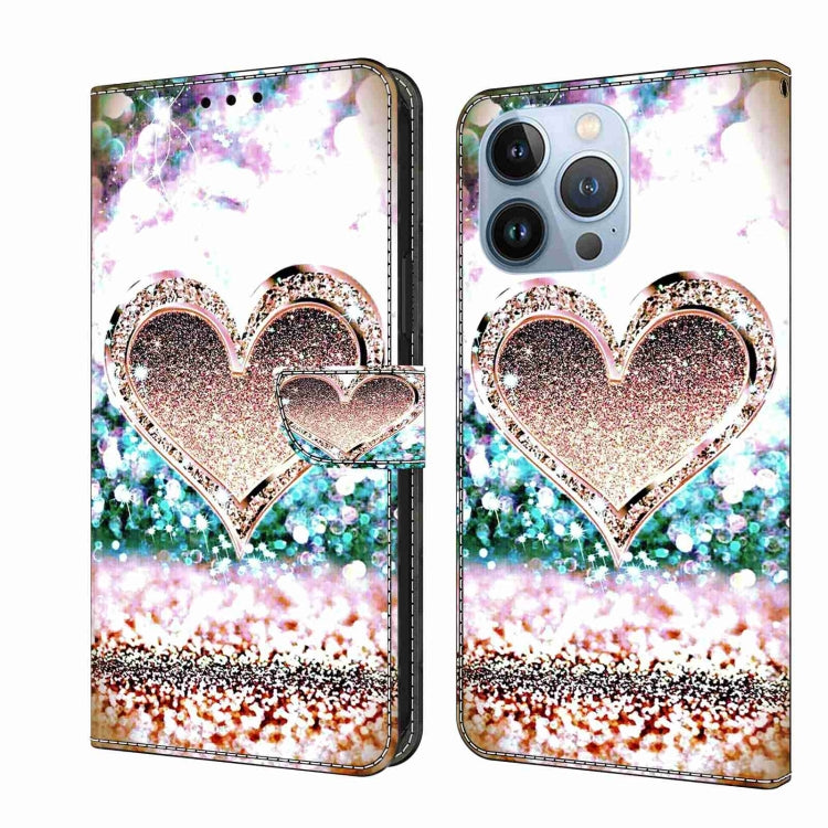 Crystal 3D Shockproof Protective Leather Phone Case, For iPhone 15 Plus, For iPhone 14 Pro Max, For iPhone 15, For iPhone 12 Pro Max / 13 Pro Max, For iPhone 13 Pro