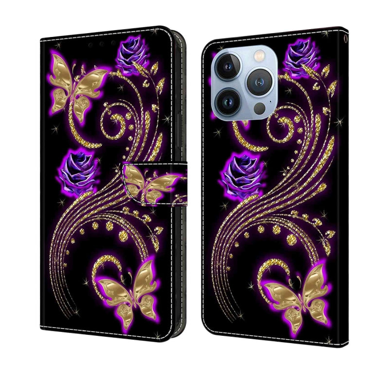 Crystal 3D Shockproof Protective Leather Phone Case, For iPhone 15 Plus, For iPhone 14 Pro Max, For iPhone 15, For iPhone 12 Pro Max / 13 Pro Max, For iPhone 13 Pro