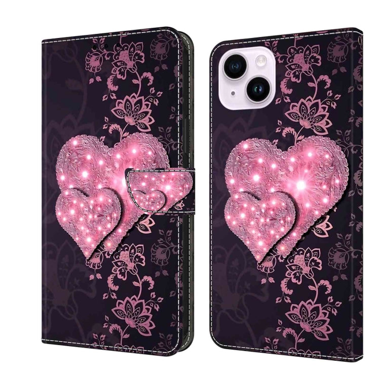 Crystal 3D Shockproof Protective Leather Phone Case, For iPhone 14 Plus, For iPhone 15 Pro Max, For iPhone 15 Pro, For iPhone 13 / 14, For iPhone 14 Pro