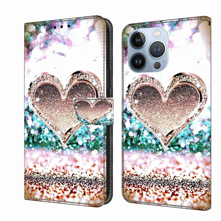 Crystal 3D Shockproof Protective Leather Phone Case, For iPhone 15 Plus, For iPhone 14 Pro Max, For iPhone 15, For iPhone 12 Pro Max / 13 Pro Max, For iPhone 13 Pro