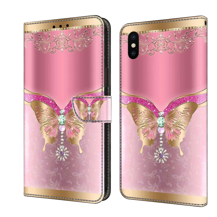 Crystal 3D Shockproof Protective Leather Phone Case, For iPhone X / XS, For iPhone XR, For iPhone XS Max, For iPhone 6 Plus / 7 Plus / 8 Plus, For iPhone 6 / 7