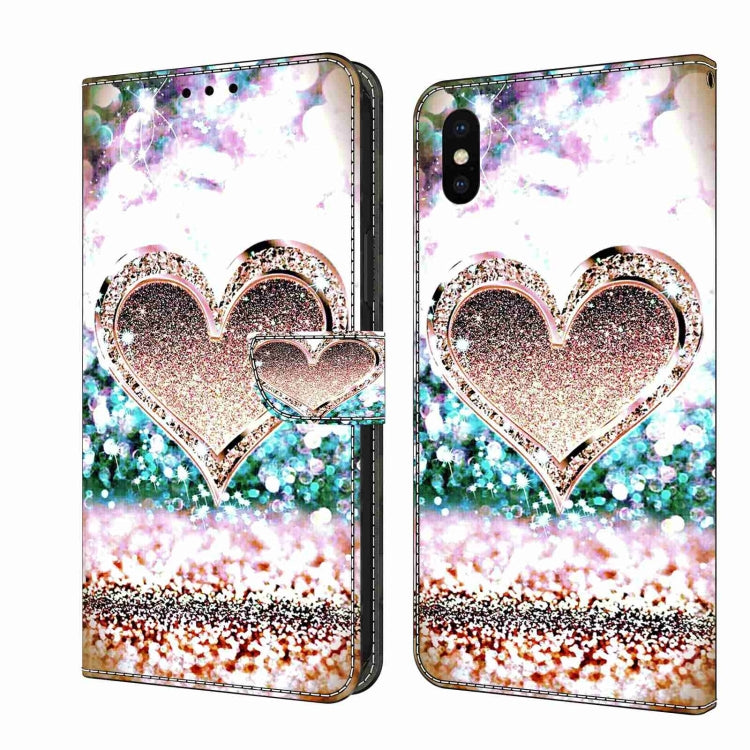Crystal 3D Shockproof Protective Leather Phone Case, For iPhone X / XS, For iPhone XR, For iPhone XS Max, For iPhone 6 Plus / 7 Plus / 8 Plus, For iPhone 6 / 7