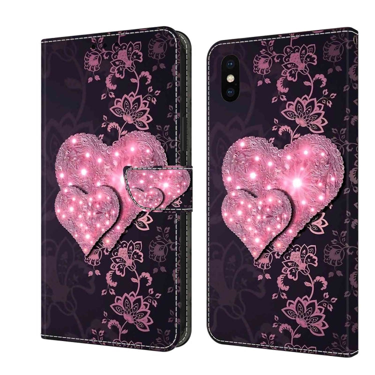 Crystal 3D Shockproof Protective Leather Phone Case, For iPhone X / XS, For iPhone XR, For iPhone XS Max, For iPhone 6 Plus / 7 Plus / 8 Plus, For iPhone 6 / 7