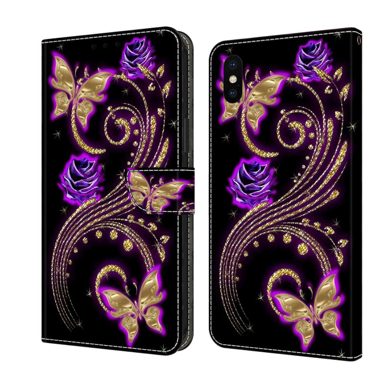Crystal 3D Shockproof Protective Leather Phone Case, For iPhone X / XS, For iPhone XR, For iPhone XS Max, For iPhone 6 Plus / 7 Plus / 8 Plus, For iPhone 6 / 7