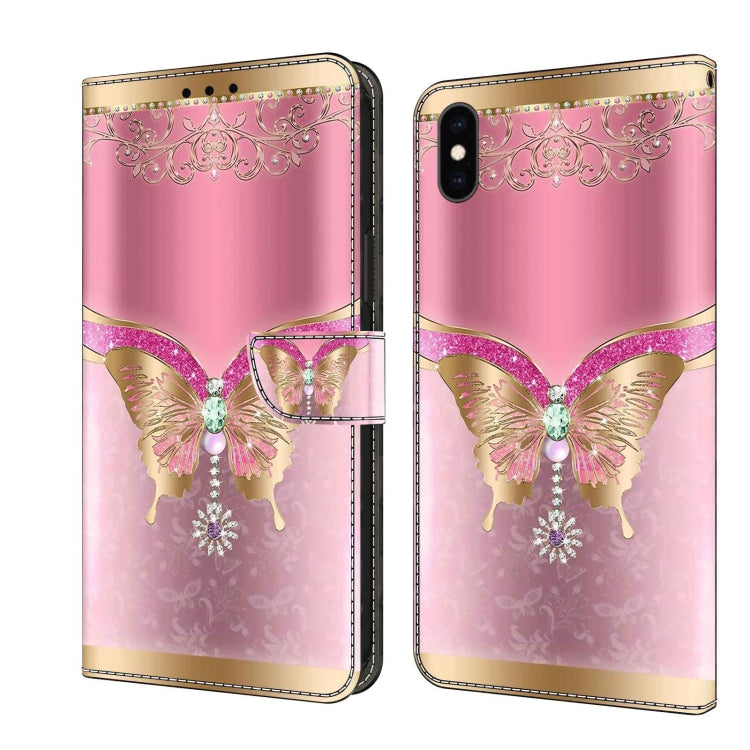 Crystal 3D Shockproof Protective Leather Phone Case, For iPhone X / XS, For iPhone XR, For iPhone XS Max, For iPhone 6 Plus / 7 Plus / 8 Plus, For iPhone 6 / 7