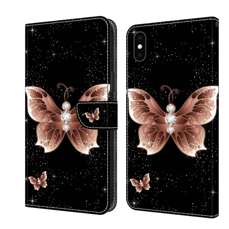 Crystal 3D Shockproof Protective Leather Phone Case, For iPhone X / XS, For iPhone XR, For iPhone XS Max, For iPhone 6 Plus / 7 Plus / 8 Plus, For iPhone 6 / 7