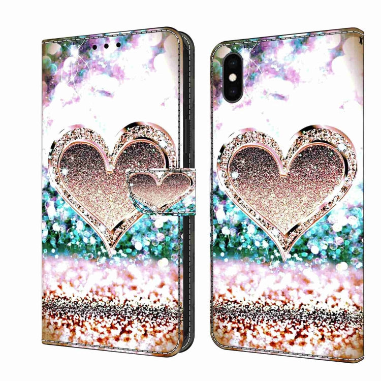 Crystal 3D Shockproof Protective Leather Phone Case, For iPhone X / XS, For iPhone XR, For iPhone XS Max, For iPhone 6 Plus / 7 Plus / 8 Plus, For iPhone 6 / 7