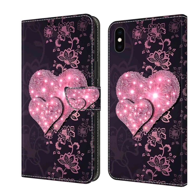 Crystal 3D Shockproof Protective Leather Phone Case, For iPhone X / XS, For iPhone XR, For iPhone XS Max, For iPhone 6 Plus / 7 Plus / 8 Plus, For iPhone 6 / 7