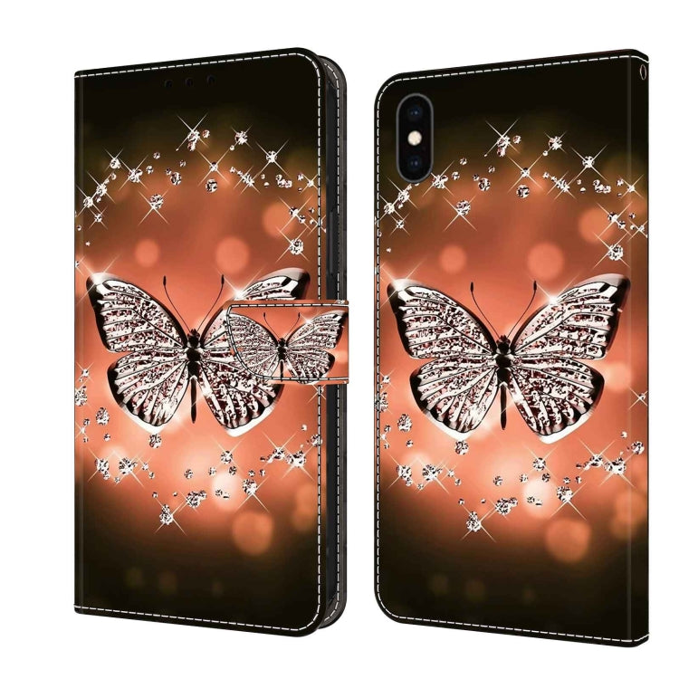 Crystal 3D Shockproof Protective Leather Phone Case, For iPhone X / XS, For iPhone XR, For iPhone XS Max, For iPhone 6 Plus / 7 Plus / 8 Plus, For iPhone 6 / 7