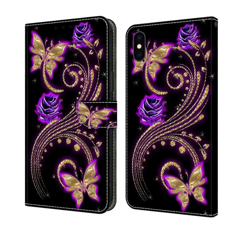 Crystal 3D Shockproof Protective Leather Phone Case, For iPhone X / XS, For iPhone XR, For iPhone XS Max, For iPhone 6 Plus / 7 Plus / 8 Plus, For iPhone 6 / 7