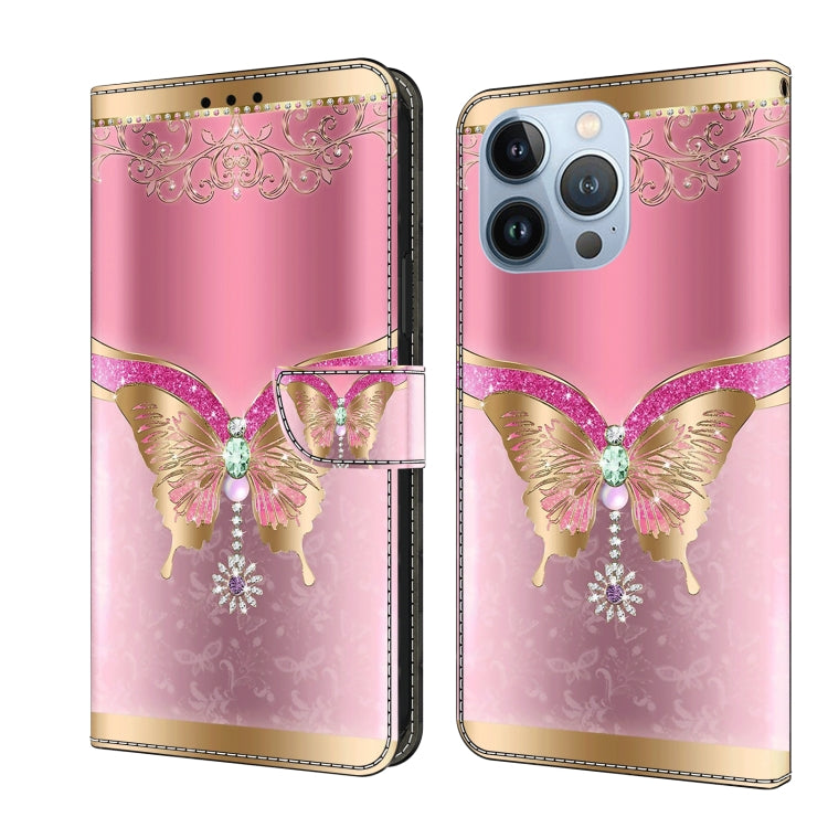 Crystal 3D Shockproof Protective Leather Phone Case, For iPhone 14 Plus, For iPhone 15 Pro Max, For iPhone 15 Pro, For iPhone 13 / 14, For iPhone 14 Pro