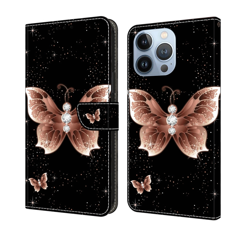 Crystal 3D Shockproof Protective Leather Phone Case, For iPhone 14 Plus, For iPhone 15 Pro Max, For iPhone 15 Pro, For iPhone 13 / 14, For iPhone 14 Pro