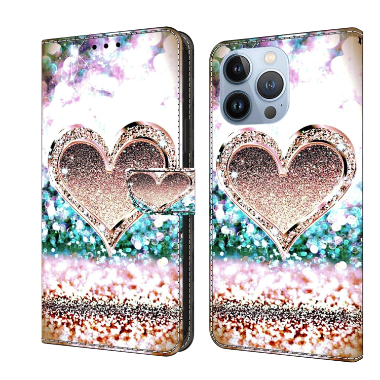 Crystal 3D Shockproof Protective Leather Phone Case, For iPhone 14 Plus, For iPhone 15 Pro Max, For iPhone 15 Pro, For iPhone 13 / 14, For iPhone 14 Pro