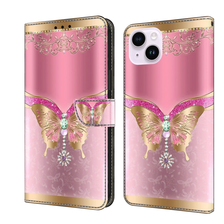 Crystal 3D Shockproof Protective Leather Phone Case, For iPhone 15 Plus, For iPhone 14 Pro Max, For iPhone 15, For iPhone 12 Pro Max / 13 Pro Max, For iPhone 13 Pro