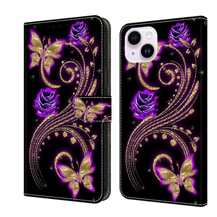 Crystal 3D Shockproof Protective Leather Phone Case, For iPhone 15 Plus, For iPhone 14 Pro Max, For iPhone 15, For iPhone 12 Pro Max / 13 Pro Max, For iPhone 13 Pro