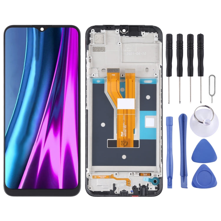 OEM LCD Screen Digitizer Full Assembly with Frame, For Realme V30, For Realme C33 2023 RMX3627, For Realme 10T, For Realme C55, For Realme 10s, For Realme C33, For Realme 9i 5G, For Realme V20, For Realme C30, For Realme Q5 RMX3478���������������������...