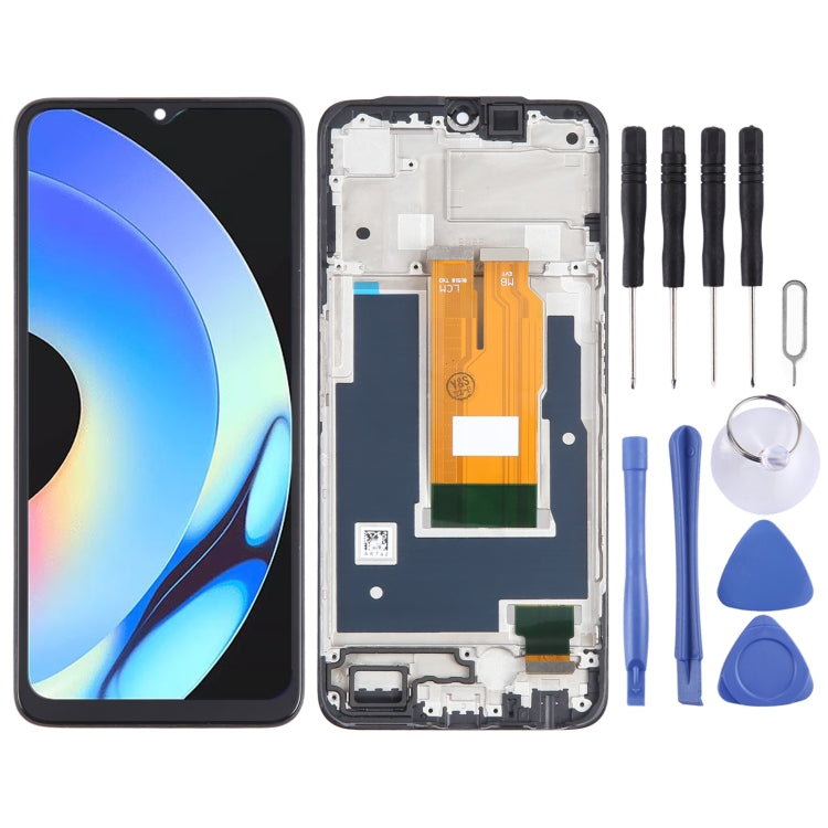 OEM LCD Screen Digitizer Full Assembly with Frame, For Realme V30, For Realme C33 2023 RMX3627, For Realme 10T, For Realme C55, For Realme 10s, For Realme C33, For Realme 9i 5G, For Realme V20, For Realme C30, For Realme Q5 RMX3478���������������������...