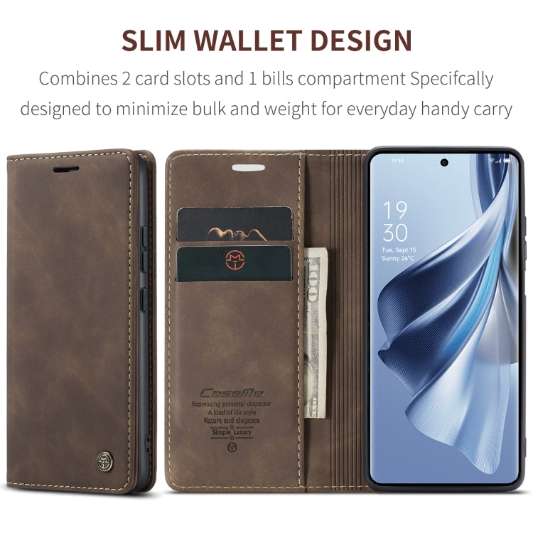 CaseMe 013 Multifunctional Horizontal Flip Leather Phone Case, For OPPO Reno10 5G Global／Reno10 Pro Global, For OPPO A78 4G, For OPPO A78 5G Global / A1X 5G, For OPPO A58 5G / A58X 5G, For OPPO Reno8 T 4G������������������������������������������������...