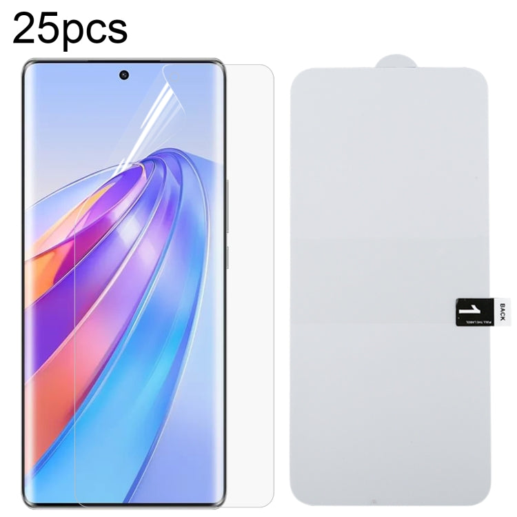 25pcs Full Screen Protector Explosion-proof Hydrogel Film, For Honor Magic7 RSR Porsche Design, For Honor Magic7 Pro, For Honor Magic7, For Honor Magic6 Lite 5G, For Honor 100 Pro, For Honor 100, For Honor X50i+, For Honor Play 20 Pro, For Honor Play 8...