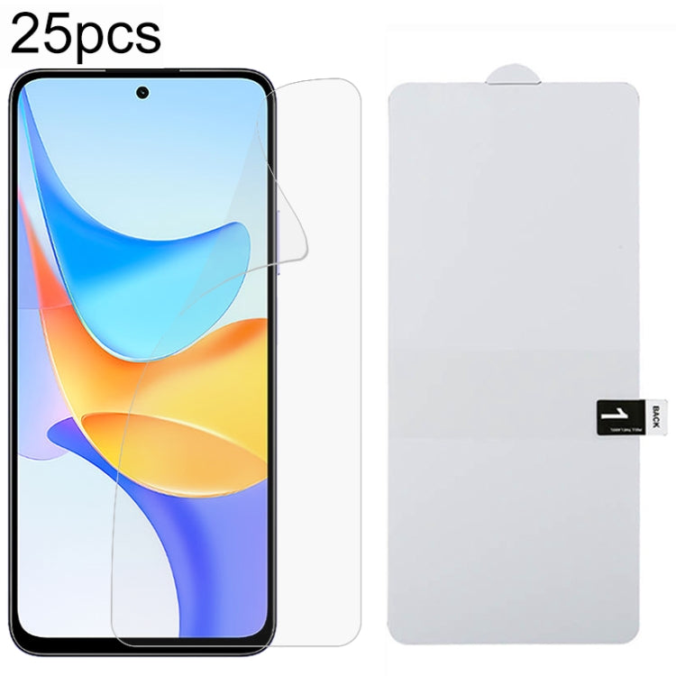 25pcs Full Screen Protector Explosion-proof Hydrogel Film, For Honor Magic7 RSR Porsche Design, For Honor Magic7 Pro, For Honor Magic7, For Honor Magic6 Lite 5G, For Honor 100 Pro, For Honor 100, For Honor X50i+, For Honor Play 20 Pro, For Honor Play 8...