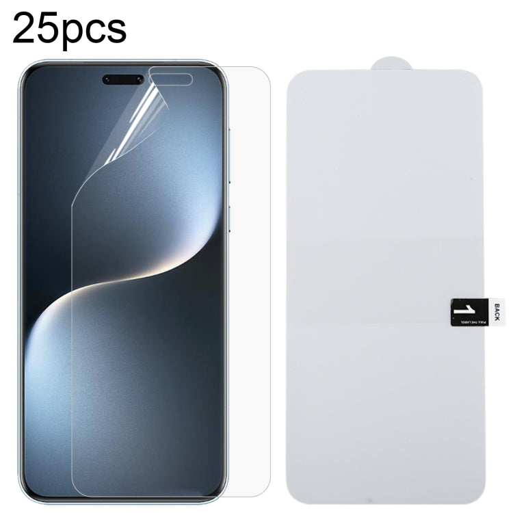 25pcs Full Screen Protector Explosion-proof Hydrogel Film, For Honor Magic7 RSR Porsche Design, For Honor Magic7 Pro, For Honor Magic7, For Honor Magic6 Lite 5G, For Honor 100 Pro, For Honor 100, For Honor X50i+, For Honor Play 20 Pro, For Honor Play 8...
