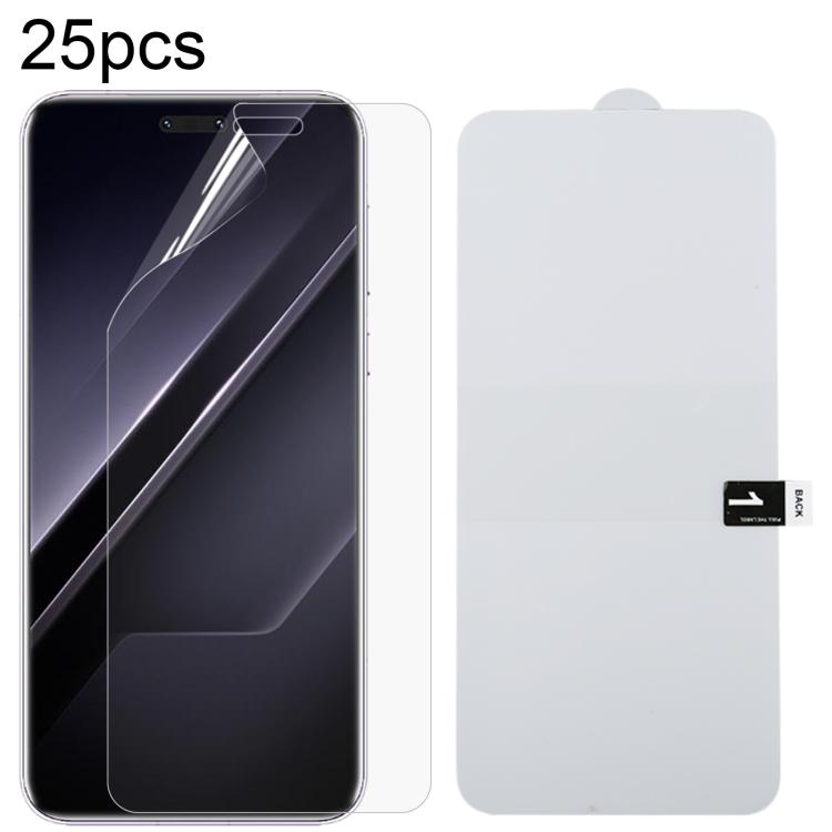 25pcs Full Screen Protector Explosion-proof Hydrogel Film, For Honor Magic7 RSR Porsche Design, For Honor Magic7 Pro, For Honor Magic7, For Honor Magic6 Lite 5G, For Honor 100 Pro, For Honor 100, For Honor X50i+, For Honor Play 20 Pro, For Honor Play 8...