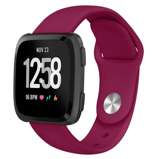 For Fitbit Versa 2 / Fitbit Versa / Fitbit Versa Lite Solid Color Silicone Replacement Strap Watchband