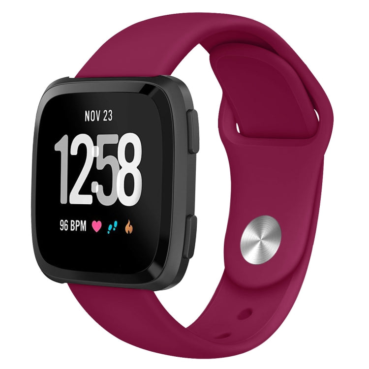 For Fitbit Versa 2 / Fitbit Versa / Fitbit Versa Lite Solid Color Silicone Replacement Strap Watchband