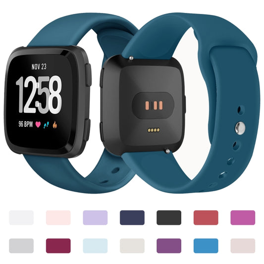 For Fitbit Versa 2 / Fitbit Versa / Fitbit Versa Lite Solid Color Silicone Replacement Strap Watchband