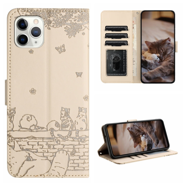 Cat Embossing Pattern Leather Phone Case with Lanyard, For iPhone 12 Pro Max, For iPhone 12 mini, For iPhone 11 Pro Max, For iPhone 11, For iPhone 11 Pro, For iPhone XS Max, For iPhone X, For iPhone 7 Plus / 8 Plus