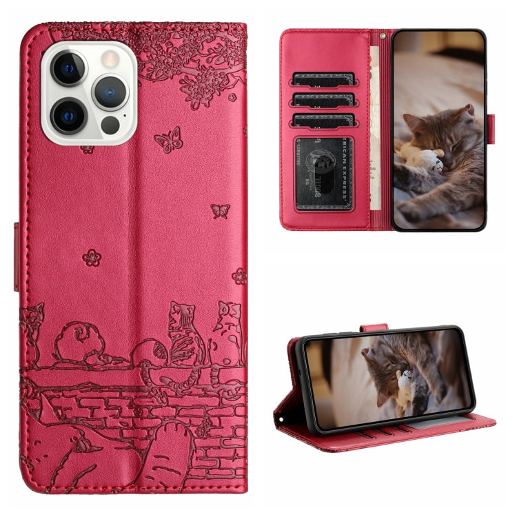 Cat Embossing Pattern Leather Phone Case with Lanyard, For iPhone 12 Pro Max, For iPhone 12 mini, For iPhone 11 Pro Max, For iPhone 11, For iPhone 11 Pro, For iPhone XS Max, For iPhone X, For iPhone 7 Plus / 8 Plus