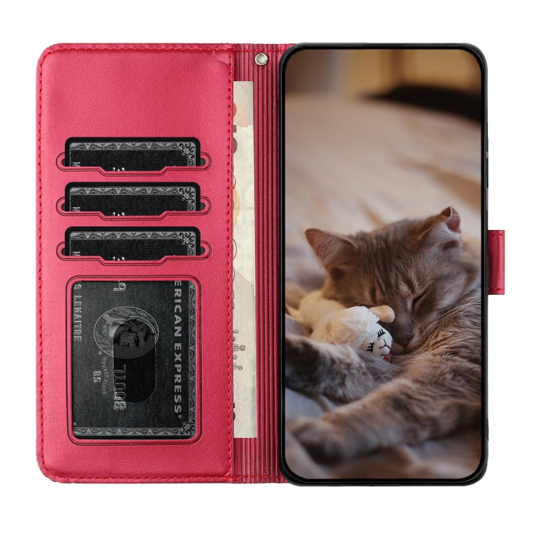 Cat Embossing Pattern Leather Phone Case with Lanyard, For iPhone 12 Pro Max, For iPhone 12 mini, For iPhone 11 Pro Max, For iPhone 11, For iPhone 11 Pro, For iPhone XS Max, For iPhone X, For iPhone 7 Plus / 8 Plus