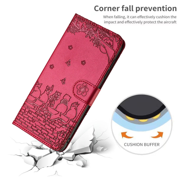 Cat Embossing Pattern Leather Phone Case with Lanyard, For iPhone 12 Pro Max, For iPhone 12 mini, For iPhone 11 Pro Max, For iPhone 11, For iPhone 11 Pro, For iPhone XS Max, For iPhone X, For iPhone 7 Plus / 8 Plus
