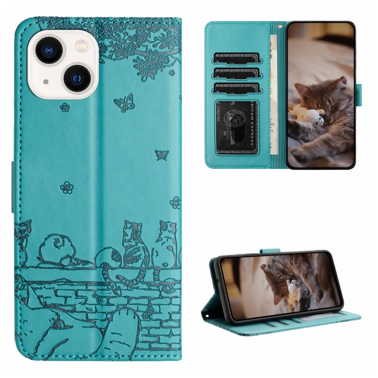 Cat Embossing Pattern Leather Phone Case with Lanyard, For iPhone 16 Pro Max, For iPhone 16 Pro, For iPhone 16 Plus, For iPhone 16, iPhone 16e, For iPhone 15 Pro Max, For iPhone 15 Pro, For iPhone 15 Plus, For iPhone 15, For iPhone 14 Plus, For iPhone ...