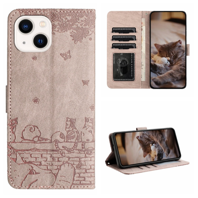 Cat Embossing Pattern Leather Phone Case with Lanyard, For iPhone 16 Pro Max, For iPhone 16 Pro, For iPhone 16 Plus, For iPhone 16, iPhone 16e, For iPhone 15 Pro Max, For iPhone 15 Pro, For iPhone 15 Plus, For iPhone 15, For iPhone 14 Plus, For iPhone ...