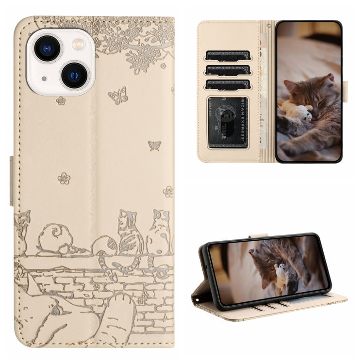 Cat Embossing Pattern Leather Phone Case with Lanyard, For iPhone 16 Pro Max, For iPhone 16 Pro, For iPhone 16 Plus, For iPhone 16, iPhone 16e, For iPhone 15 Pro Max, For iPhone 15 Pro, For iPhone 15 Plus, For iPhone 15, For iPhone 14 Plus, For iPhone ...