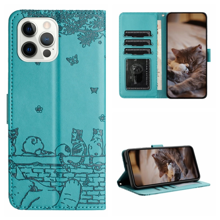 Cat Embossing Pattern Leather Phone Case with Lanyard, For iPhone 16 Pro Max, For iPhone 16 Pro, For iPhone 16 Plus, For iPhone 16, iPhone 16e, For iPhone 15 Pro Max, For iPhone 15 Pro, For iPhone 15 Plus, For iPhone 15, For iPhone 14 Plus, For iPhone ...