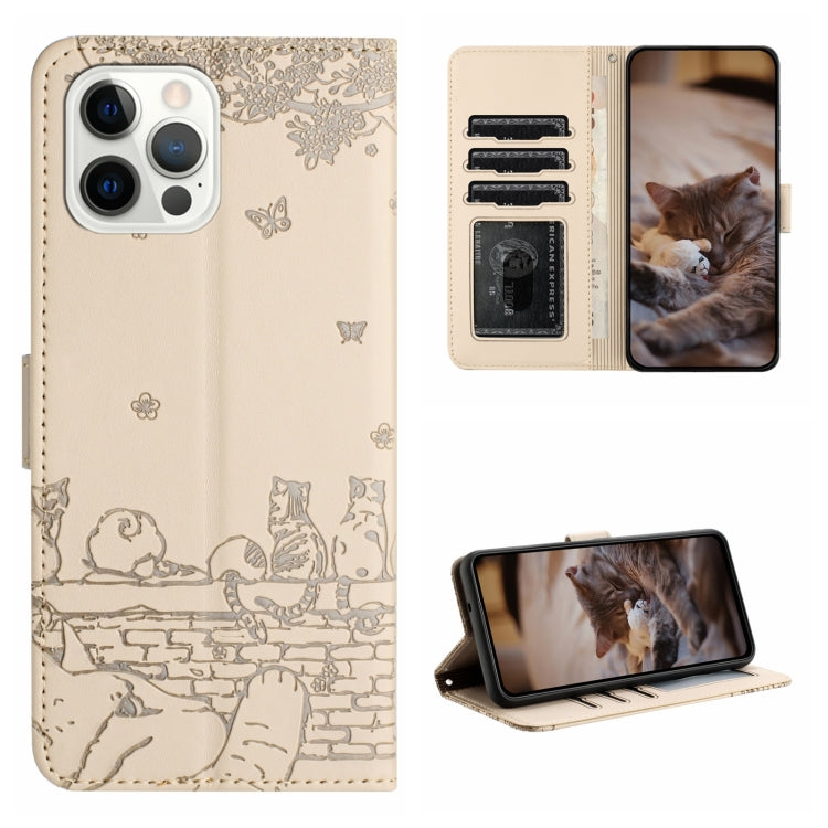 Cat Embossing Pattern Leather Phone Case with Lanyard, For iPhone 16 Pro Max, For iPhone 16 Pro, For iPhone 16 Plus, For iPhone 16, iPhone 16e, For iPhone 15 Pro Max, For iPhone 15 Pro, For iPhone 15 Plus, For iPhone 15, For iPhone 14 Plus, For iPhone ...