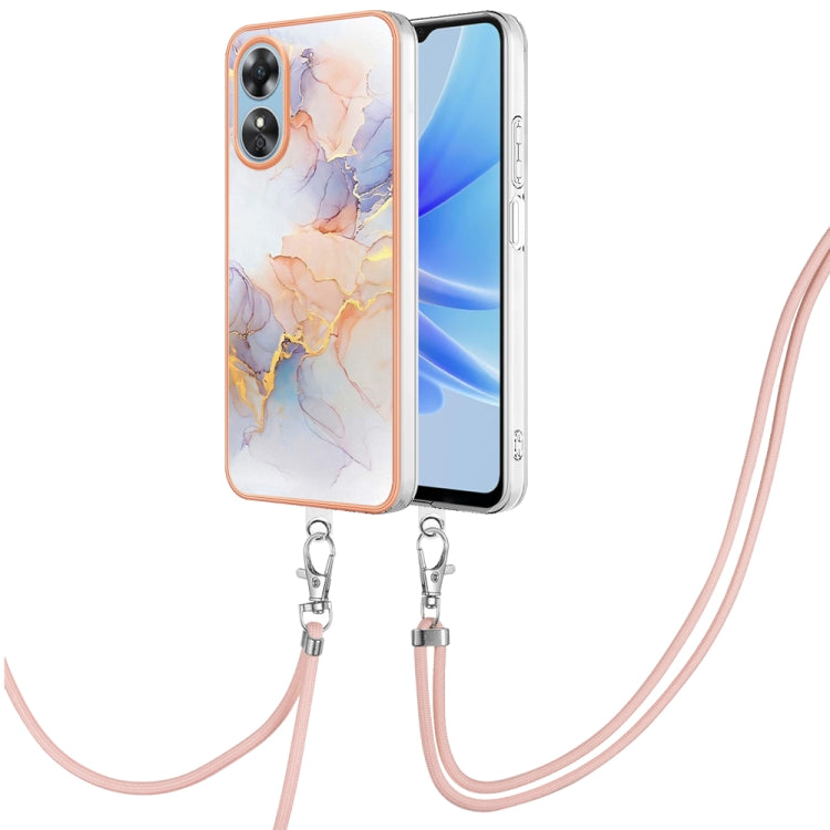 Electroplating IMD TPU Phone Case with Lanyard, For OPPO Reno11 5G Global, For OPPO Reno11 Pro 5G Global, For OPPO A58 4G, For OPPO Reno10 5G Global, For OPPO Reno10 Pro 5G Global, For OPPO A78 4G, For OPPO Reno8 T 4G, For OPPO A78 / A58, For OPPO A98�...