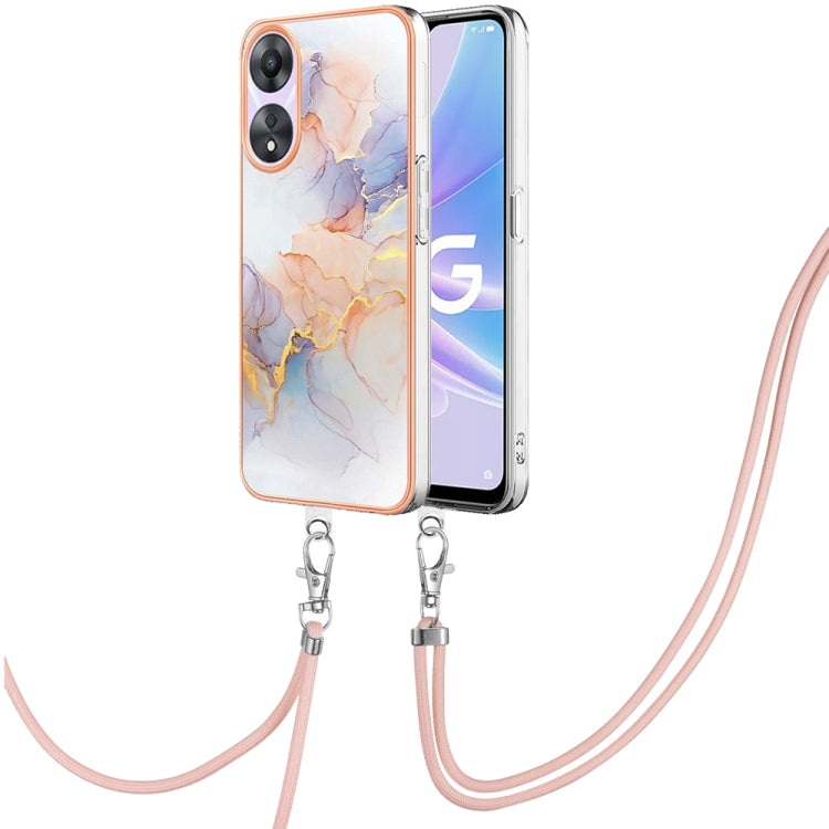Electroplating IMD TPU Phone Case with Lanyard, For OPPO Reno11 5G Global, For OPPO Reno11 Pro 5G Global, For OPPO A58 4G, For OPPO Reno10 5G Global, For OPPO Reno10 Pro 5G Global, For OPPO A78 4G, For OPPO Reno8 T 4G, For OPPO A78 / A58, For OPPO A98�...